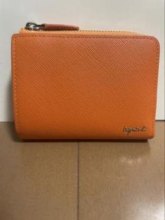 アニエス・ベー　 二つ折り財布 オレンジ