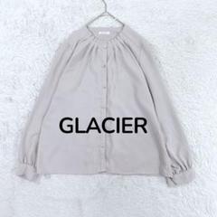 グラシア♡タックカラー金ボタンブラウス M ピンクベージュ ノーカラー きれいめ