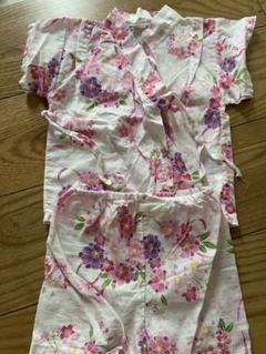 花柄浴衣風キッズ服セット 80サイズ