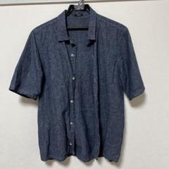 デンハム DENHAM 麻混半袖シャツ　Sサイズ