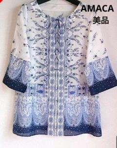 未使用タグ付き】定価26.000円 AMACA 花柄 チュニック - メルカリ