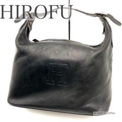 HIROFU ヒロフ ハンドバッグ ワンショルダー ポーチ レザー ブラック