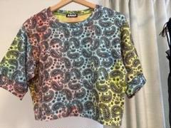 ANAP ペイズリー柄 五分袖 クロップドTシャツ