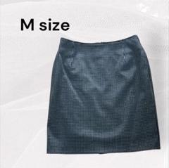 美品 ドット柄 黒 タイトスカート ミニスカート ブラック
