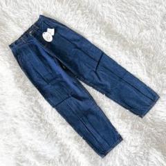 新品 《Co》 (M) タック切替テーパードデニムパンツ カジュアル ベーシック