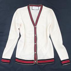 GUCCI パールボタン シェリーライン ニット カーディガン S