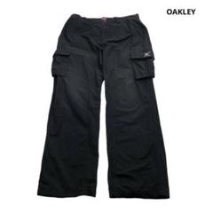 00s OAKLEY ギミックパンツ ワインレッド 刺繍ロゴ