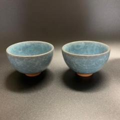 青磁　磁貫茶碗　送料込み0823 cb1d27836c30fba604154c7e0e9d37