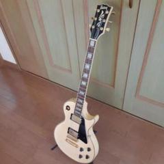 渋色 Burny レスポールエレキギター アイボリー タッチペンあり
