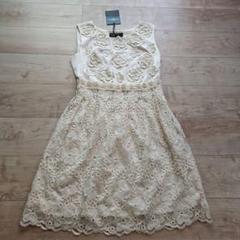 ☆RUIRUE BOUTIQUE☆シルク×花柄レースドレスワンピース新品☆