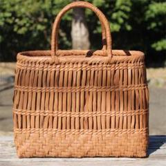 ☆最終値下げ☆山葡萄　籠バッグ　未使用品♪ 28％OFF】山葡萄バッグ（網代編み） 山葡萄・くるみかごバッグ
