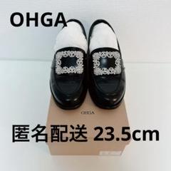 未使用✨ OHGA オーガ　ビジューローファー　ドレスシューズ　ブラック　レザー 美品✨OHGA オーガ ビジューローファー ドレスシューズ ブラック