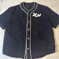 ルイヴィトン モノグラム ベースボールシャツ デニム 23年 黒 XL サイズ ルイヴィトン モノグラム ベースボールシャツ デニム 23年 黒 XL