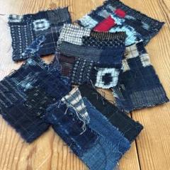 古布　藍染　襤褸　③ リメイク　補修　材料　ハンドメイド
