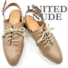 □希少□ UNITED NUDE ミュール 厚底スニーカー 本革 2255T