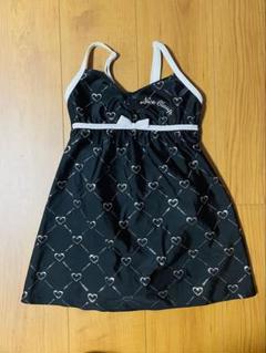 黒いハート柄ワンピース水着 140サイズ