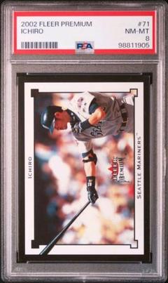 世界で5枚 MLB 2002 PSA 8 fleer premium イチロー