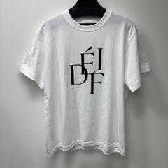 LHELBIE　DEFIフロッキーロゴTシャツ　ホワイト