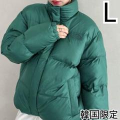 L＊グリーン＊ダウン　リバートン　オンボール＊未使用＊韓国限定　ノースフェイス