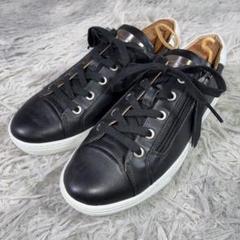 極美品 katharine hamnett レザースニーカー サイドジップ 23