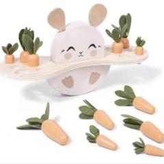にんじんゲーム 幼児 多機能 初期教育 木のおもちゃ 安全 可愛い うさぎ