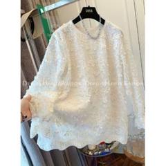新品☆未使用 インナー レース柄 Tシャツ おしゃれ度高め 大きいサイズ