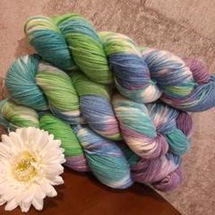 ソックヤーン 毛糸 メリノウール ハンドメイド 3カセ