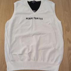 PEARLY GATES Vネックノースリーブベスト サイズ1 美品】PEARLY GATES ホワイト Vネック ベスト サイズ5 - メルカリ