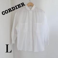 ワールドCORDIER ホワイト 五分袖チュニック 40 値下げ1000円 ココンライフ クールマックスボーダー五分袖チュニック | ライト