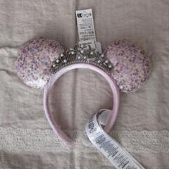 ディズニー　海外限定　プリンセス　ピンクスパンコール　ティアラ　カチューシャ