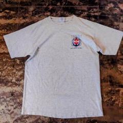 TSF　胸ワッペンTシャツ　Lサイズ　USA製　グレー　コットン　4027