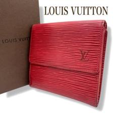 Louis Vuitton エピレザー 二つ折り財布 赤　 超美品 ルイヴィトン エピ 二つ折り財布の通販｜au PAY マーケット