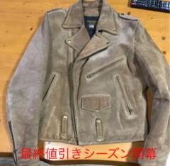 VANSON バンソン ダブルライダースJKT バックスキンクリーム希少40