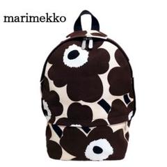【匿名配送】マリメッコ 日本限定 ウニッコ リュックサック 花柄 ブラウン 良品のサムネイル
