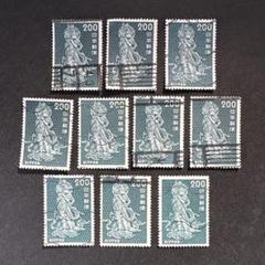 【使用済切手】第1次ローマ字入り　音声菩薩200円25枚　昭和41年　1966年 Yahoo!オークション -「音声菩薩 200円」の落札相場・落札価格