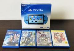 【PSVita】PCH-2000 ZA23 Aqua Blue本体+ソフト4点