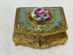 昭和レトロ 宝石箱 小物入れ ジュエリーボックス 薔薇 インテリア ゴールド