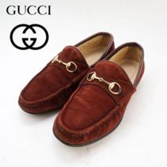 GUCCI  グッチ ビットモカシン 茶色 スエードブーツ  37  ハイカット グッチ GUCCI 靴 24cm 茶 ホースビット ビットローファー
