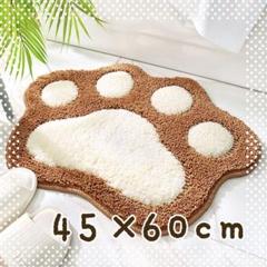 肉球 マット ブラウン キッチンマット 滑り止め 45×60cm 玄関マット