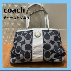 AH54【良品】　COACH　コーチ　がま口　トートバッグ　シグネチャー 楽天市場】コーチ トートバッグ がま口（レディースバッグ