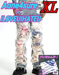 AONE4SURE x ILOVEUIHATEU LACE WHITE ジーンズ AONE4SURE x ILOVEUIHATEU LACE WHITE ジーンズ