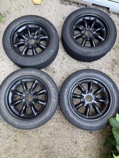 値下げ！ワタナベホイール風15インチ　ワタナベ　ブラックレーシングムーンアイズ軽 RS Watanabe Forging-R 15×8J ±0 4H-114.3 艶消しブラック 15