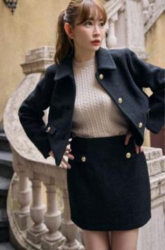 Herlipto  Boucle Jacket M ブラック 710e091a7989fde1b9af922b12b564