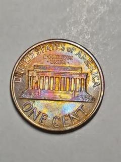 tn035 1992年 D エイブラハム・リンカーン 1セント硬貨 半分、青い！のサムネイル