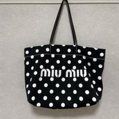 miumiu キャンバス トートバッグ ドット - メルカリ