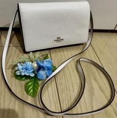 COACH コーチ ミニショルダーバッグ 白 ホワイト ウォレット 財布
