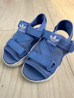 adidas キッズ サンダル 青 18.5cm