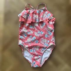 花柄フリル付きワンピース水着