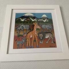 絵画 Tingatinga 20*20cm (14) ティンガティンガ tinga 20×20 アフリカ 絵画