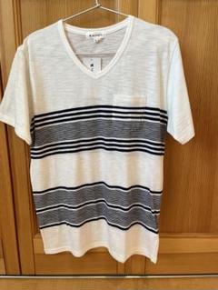 新品　THE SHOP TK ホワイト ストライプ Tシャツ　M
